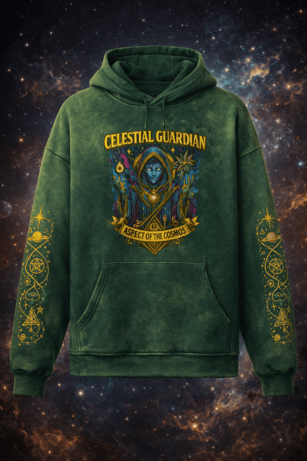 Aether Rune Oversized Graphic Hoodie front view