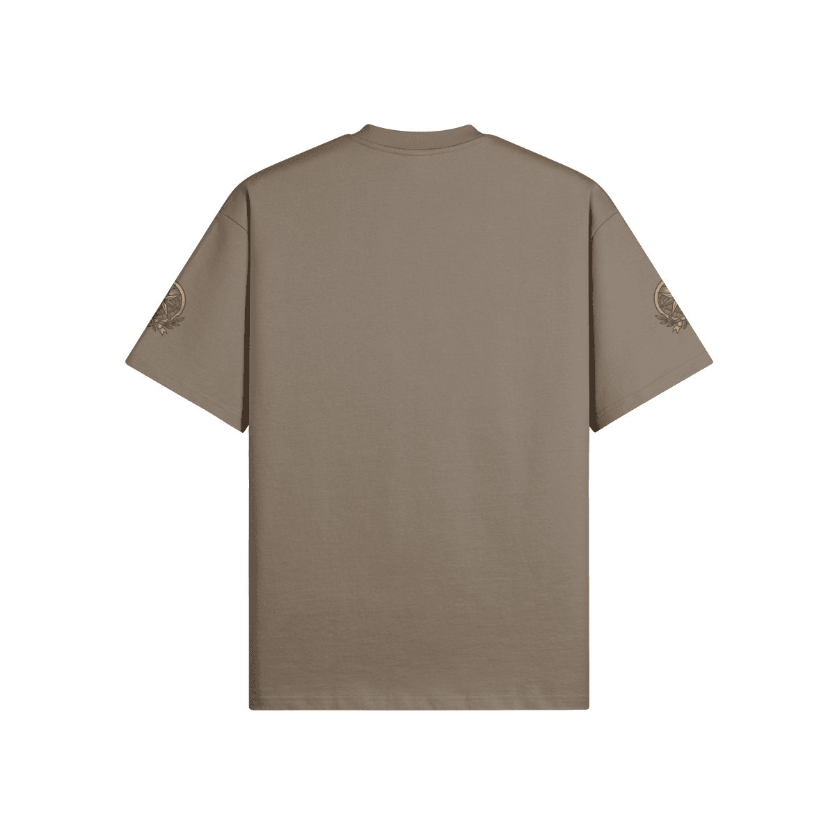 Full back view of the Astra oversized graphic tee