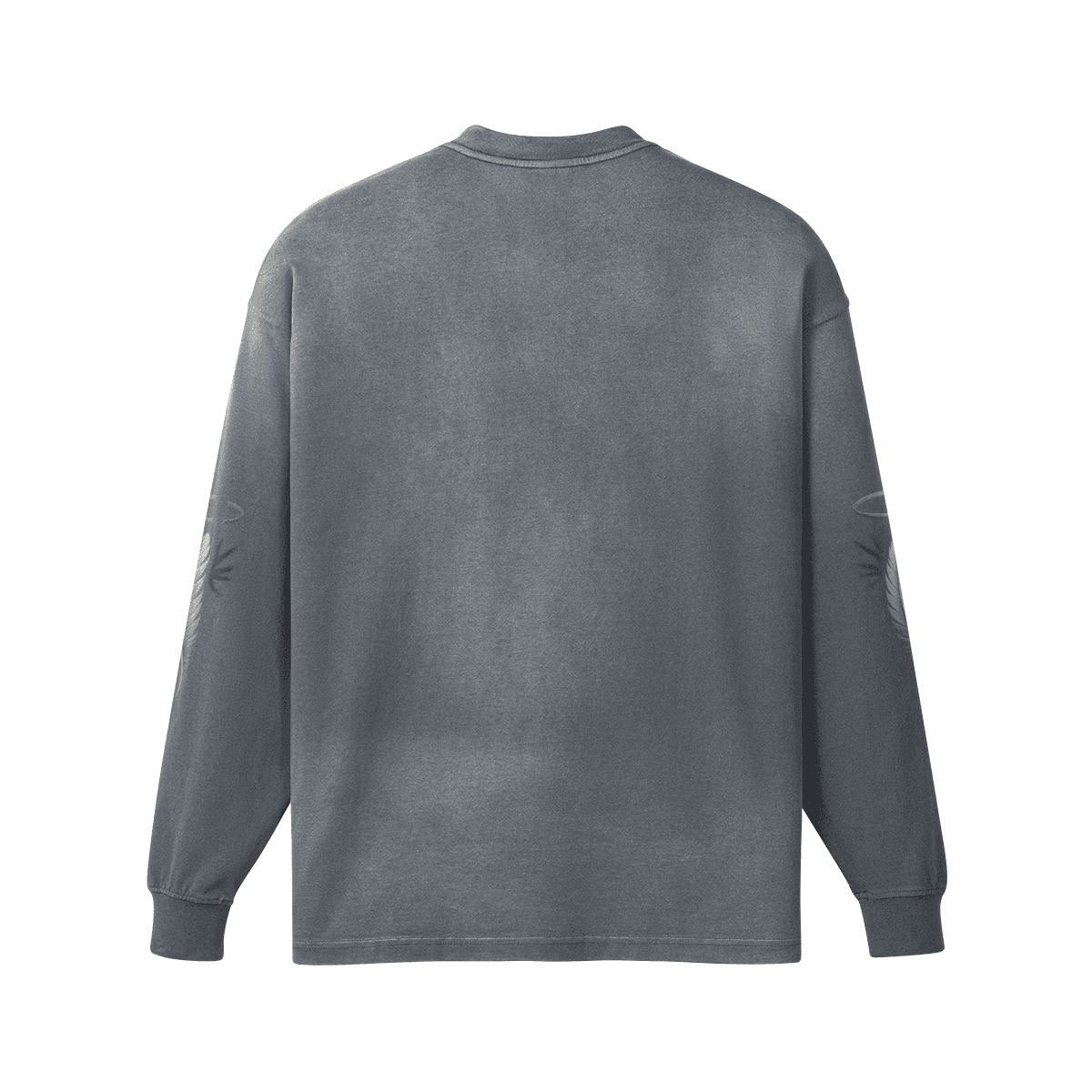 FALLEN GRACE Graphic Crewneck Sweatshirt – 100% Cotton Grey Oversized Sweatshirt