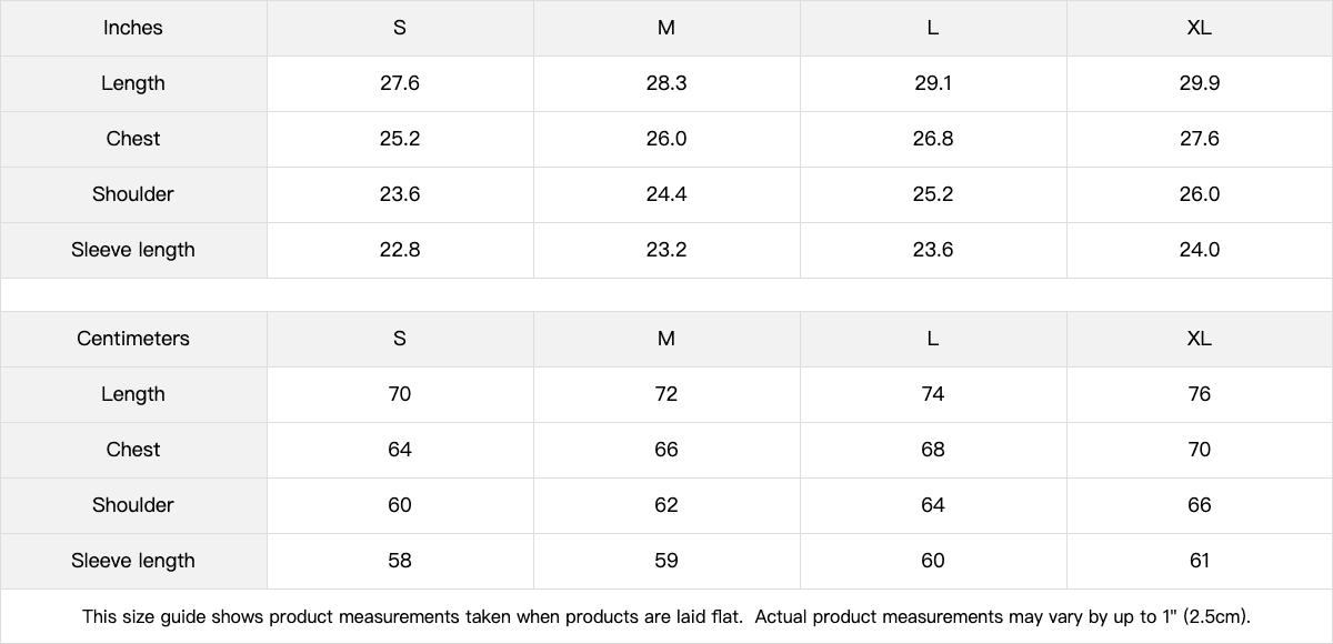 NeoSeraph oversized graphic hoodie size chart image