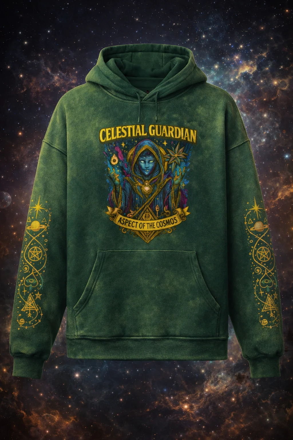 Aether Rune Oversized Graphic Hoodie front view