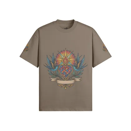 Astra oversized graphic tee front full view