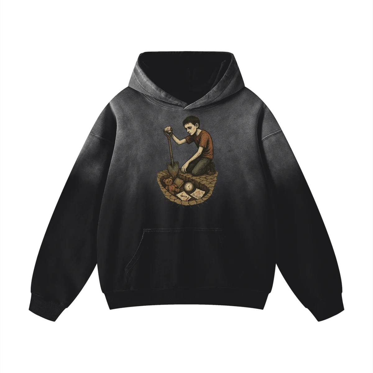 Buried – Graphic Hoodie, Heavy Cotton, Unisex, Streetwear - AIDAN REN product image