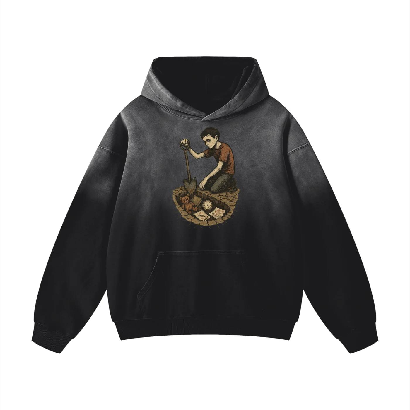 Buried – Graphic Hoodie, Heavy Cotton, Unisex, Streetwear - AIDAN REN product image