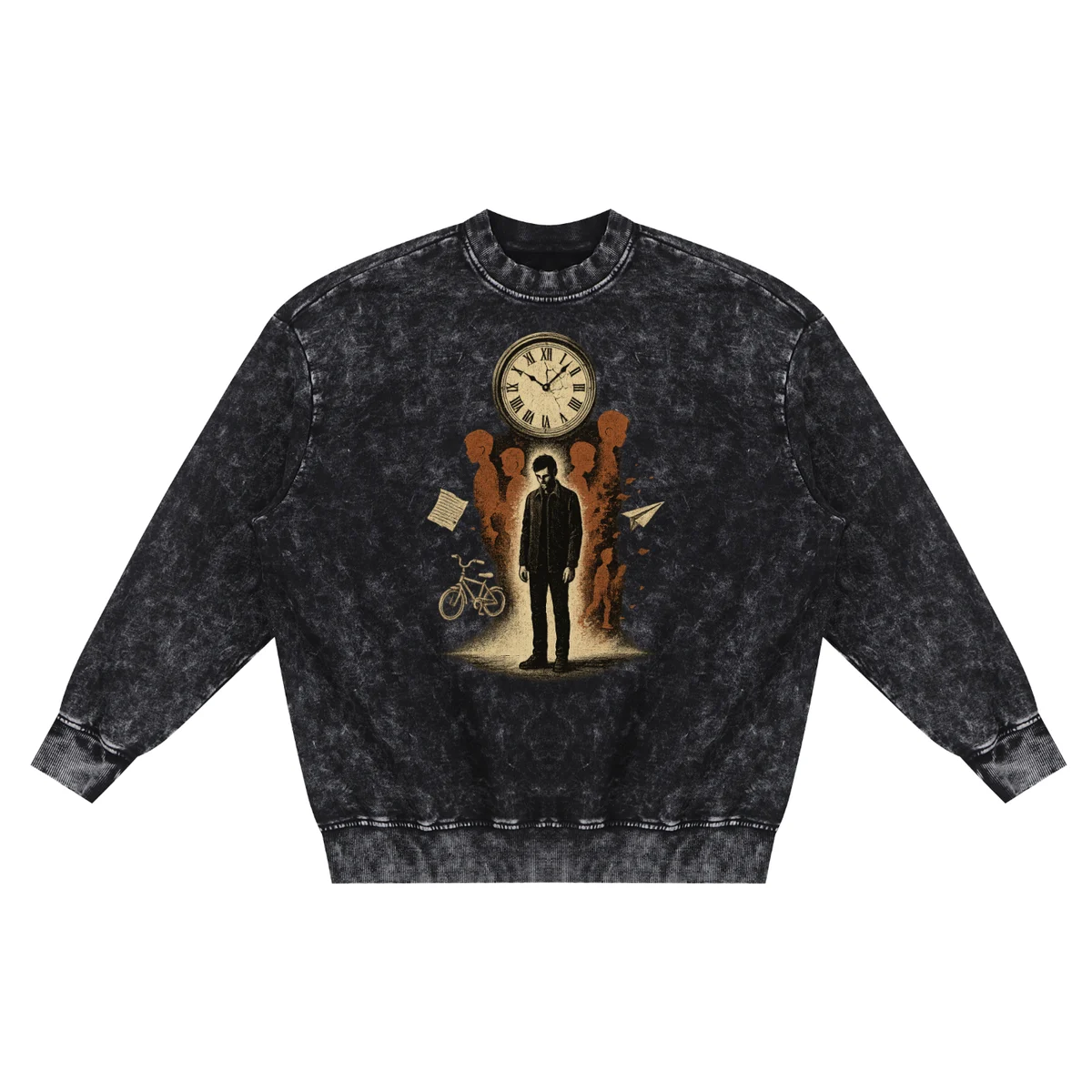 Echoes – Graphic Sweatshirt, Crewneck, Vintage Grunge Pullover - AIDAN REN product image