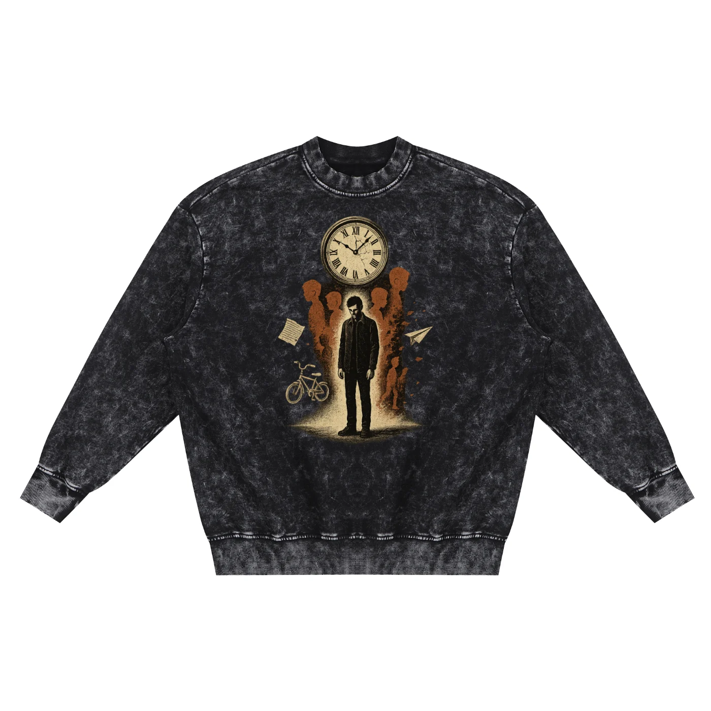 Echoes – Graphic Sweatshirt, Crewneck, Vintage Grunge Pullover - AIDAN REN product image