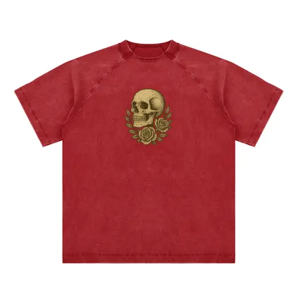 Morte Amor – Limited Edition Skull Graphic T-Shirt for Men | Gothic Vintage Streetwear - AIDAN REN product image