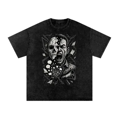 Outcry – Mens Graphic T Shirt, Gothic Masked Face, Unique Art Tee - AIDAN REN product image