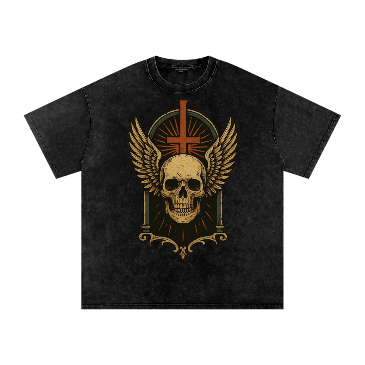 REVENANT – Washed Cotton Oversized Graphic T-Shirt - AIDAN REN product image