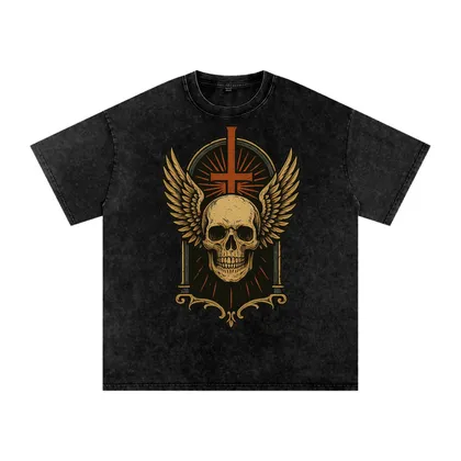 REVENANT – Washed Cotton Oversized Graphic T-Shirt - AIDAN REN product image