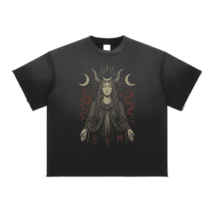 Veil – Thick Cotton Blend Graphic T-Shirt for Men | Handcrafted Oversized Streetwear - AIDAN REN product image