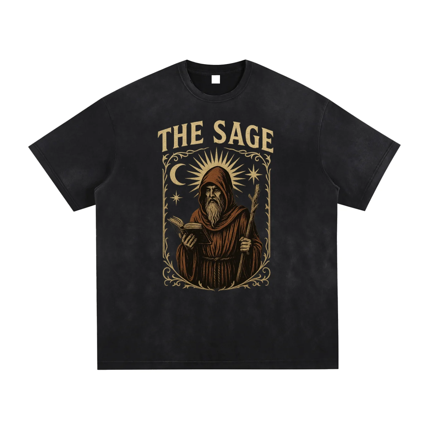 The Sage Vintage Washed Hand-Frayed T-Shirt - AIDAN REN product image